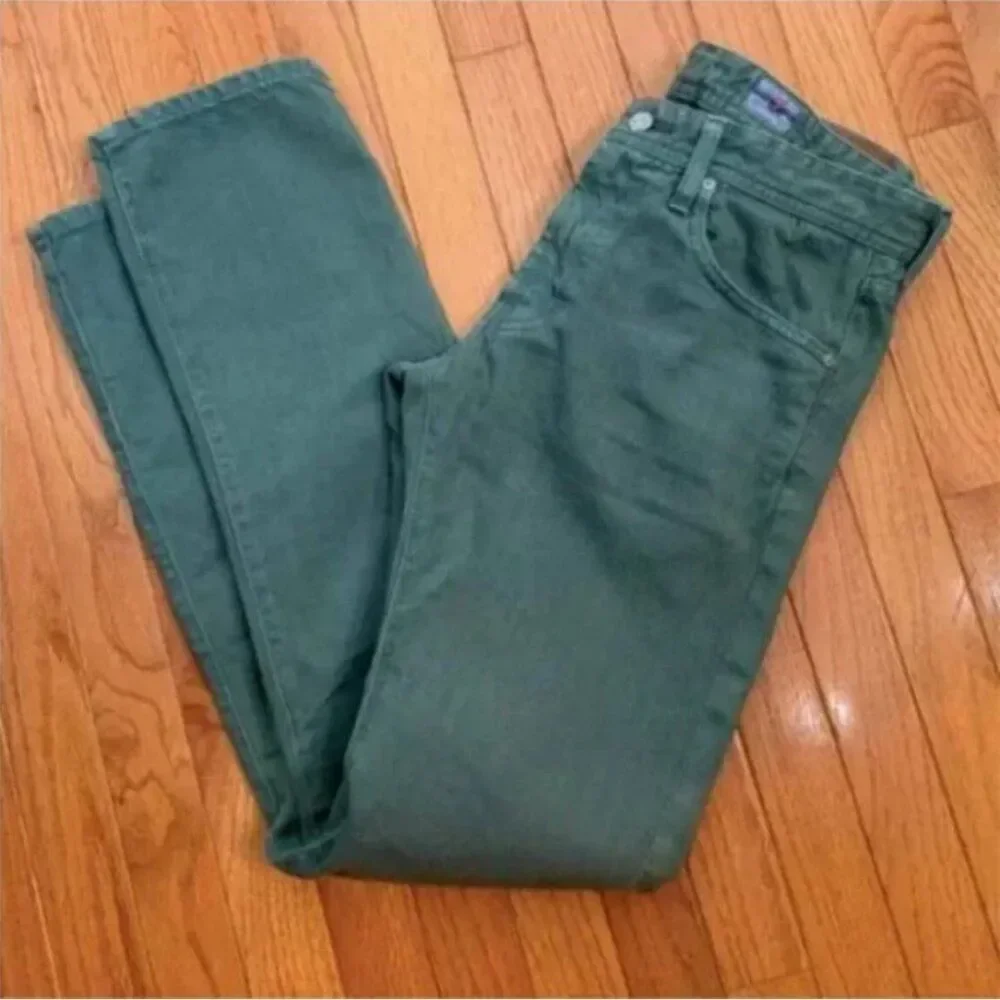 AG Adriano Goldschmied The Matchbox Slim Straight Jeans Green Size 31